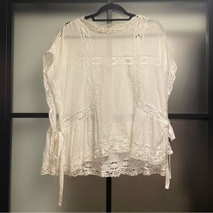 Isabel marant etoile side tie white blouse